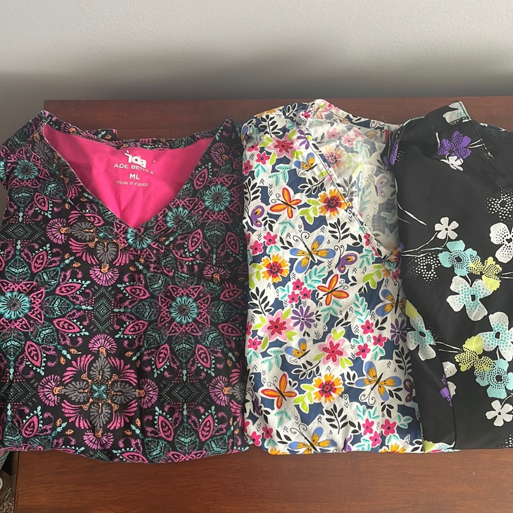 Lightly worn scrub tops!